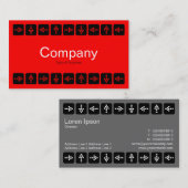 Rood LED-stijlpijlen - Rood en grijs Visitekaartje (Voorkant / Achterkant)