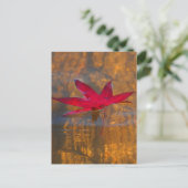 Rood leder briefkaart (Staand voorkant)