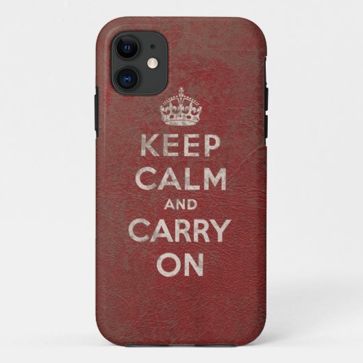 rood leder Case-Mate iPhone case (Achterkant)