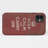 rood leder Case-Mate iPhone case (Achterkant (horizontaal))