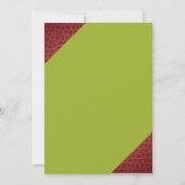 Rood leder Geometrische niet-binaire bruiloft Kaart (Achterkant)