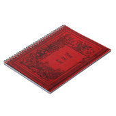 Rood leder Kijk Hoesje Gothic notitieboek (Linkerzijde)