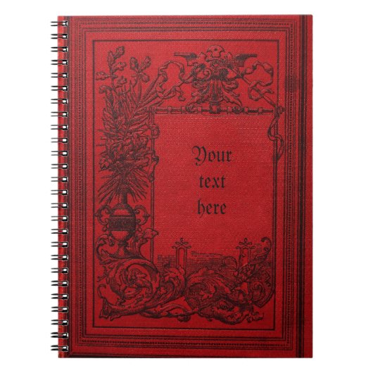 Rood leder Kijk Hoesje Gothic notitieboek (Voorkant)