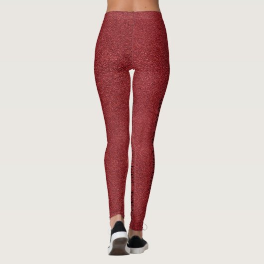 Rood leder leggings (Achterkant)