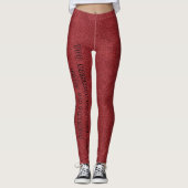 Rood leder leggings
