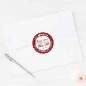 Rood leder Logo en staatsnaam Maple Syrup Label (Envelop)
