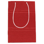 Rood leder met pootkraag medium cadeauzakje (Voorkant)