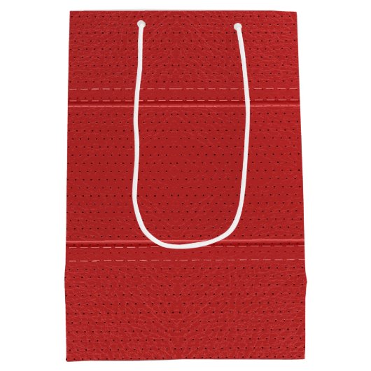 Rood leder met pootkraag medium cadeauzakje (Achterkant)