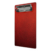 Rood leder mini klembord (Angled2)
