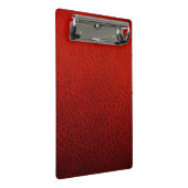 Rood leder mini klembord (Schuin)