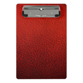 Rood leder mini klembord