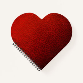 Rood leder notitieboek