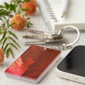 Rood leder sleutelhanger (Voorkant Rechts)