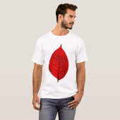 Rood leder t-shirt (Voorkant volledig)