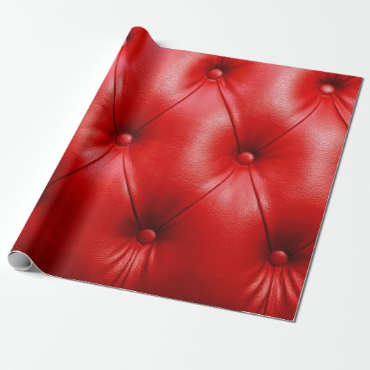 Rood leder textuur cadeaupapier (Uitgerold)