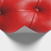 Rood leder textuur cadeaupapier (Hoek)