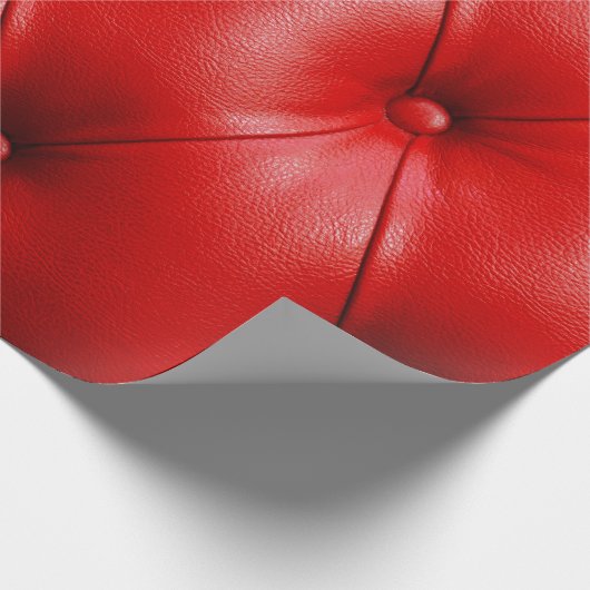 Rood leder textuur cadeaupapier (Hoek)