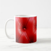 Rood leder textuur koffiemok (Links)