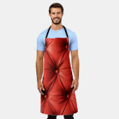 Rood leder, textuur schort (Gedragen)