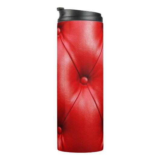 Rood leder textuur thermosbeker (Geroteerd rechts)