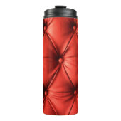 Rood leder, textuur thermosbeker (Voorkant)