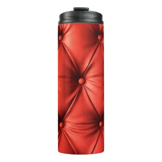 Rood leder, textuur thermosbeker