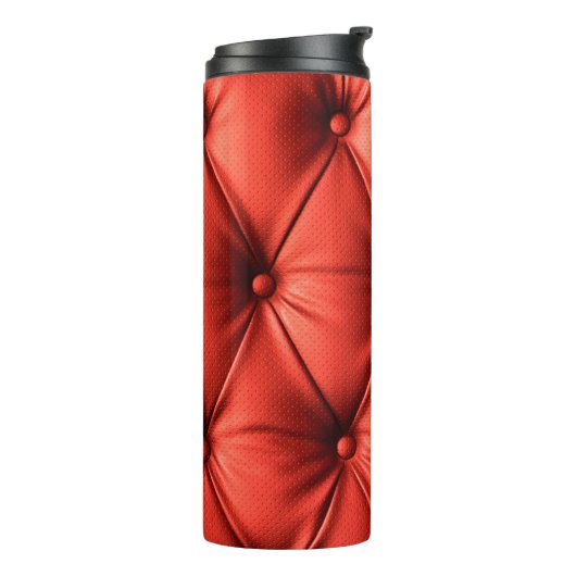 Rood leder, textuur thermosbeker (Gedraaid links)