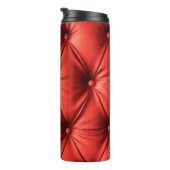 Rood leder, textuur thermosbeker (Geroteerd rechts)