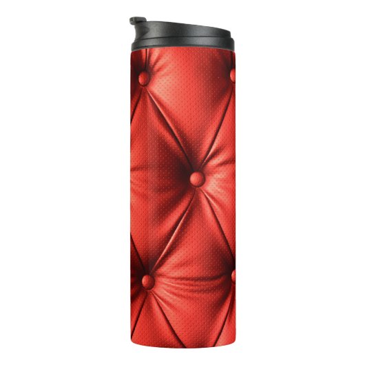 Rood leder, textuur thermosbeker (Geroteerd rechts)