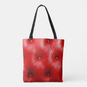 Rood leder textuur tote bag (Achterkant)