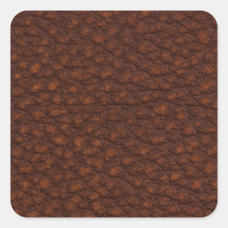 Rood leder vierkante sticker