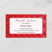 Rood leder visitekaartje (Achterkant)