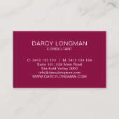 Rood lederen graan look zwart houtskool goud visitekaartje (Achterkant)