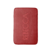 Rood  Lederen Monogram Badmat (Voorkant Verticaal)
