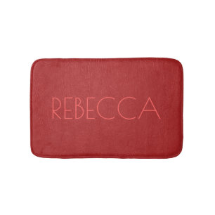 Rood  Lederen Monogram Badmat