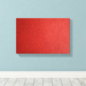 Rood lederen textiel canvas afdruk (Insitu (Houten vloer))
