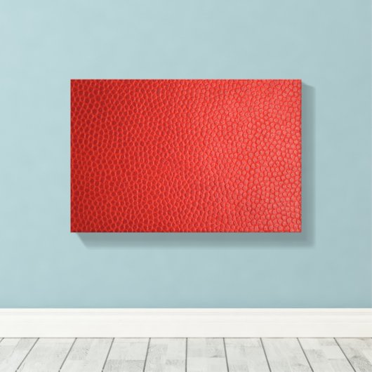 Rood lederen textiel canvas afdruk (Insitu (Houten vloer))