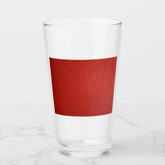 Rood lederen textiel glas (Voorkant)
