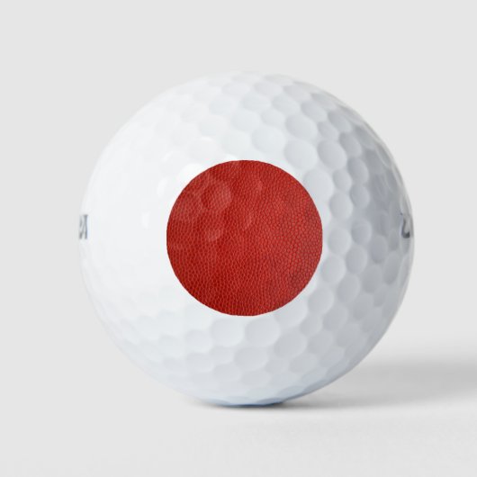Rood lederen textiel golfballen (Voorkant)