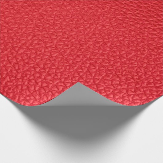 Rood lederen textuur cadeaupapier (Hoek)