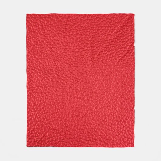 Rood lederen textuur fleece deken (Voorkant)