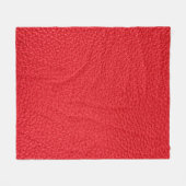 Rood lederen textuur fleece deken (Voorkant (Horizontaal))