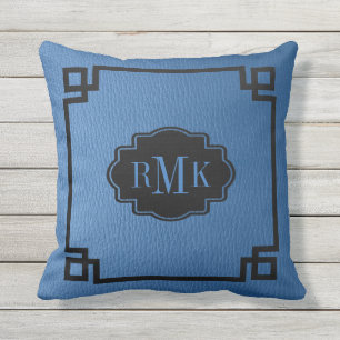 Rood lederen textuur print zwart Lijst Buitenkussen