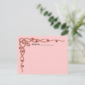 Rood lederen wijngaarden Blanco kaart (Staand voorkant)