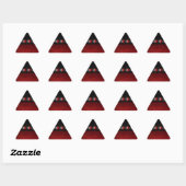 Rood lederen zwarte textuur sticker (Vel)