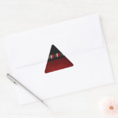 Rood lederen zwarte textuur sticker (Envelop)