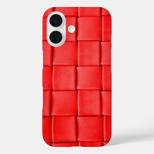 rood lederweefsel Case-Mate iPhone case (Achterkant)