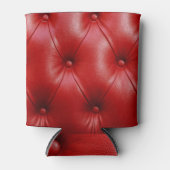 Rood leer: bekledingspatroon elegantie. blikjeskoeler (Voorkant)