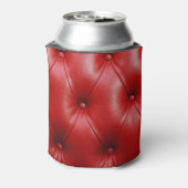 Rood leer: bekledingspatroon elegantie. blikjeskoeler (Blikje Achterkant)