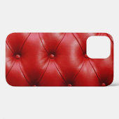Rood leer: bekledingspatroon elegantie. Case-Mate iPhone case (Achterkant (horizontaal))